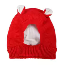 Winter Warm Dog Hat Ear Muffs Noise Protection Windproof Pet Ears Covers Knitted Earmuffs for Small Medium Puppy Accessories